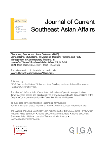 (PDF) Monopolizing, Mutualizing, or Muddling Through: Factions and ...