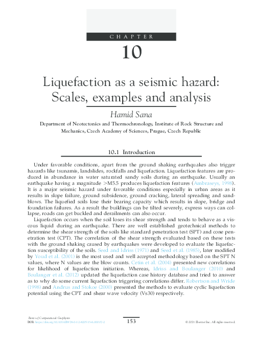 (PDF) Liquefaction as a seismic hazard: Scales, examples and analysis