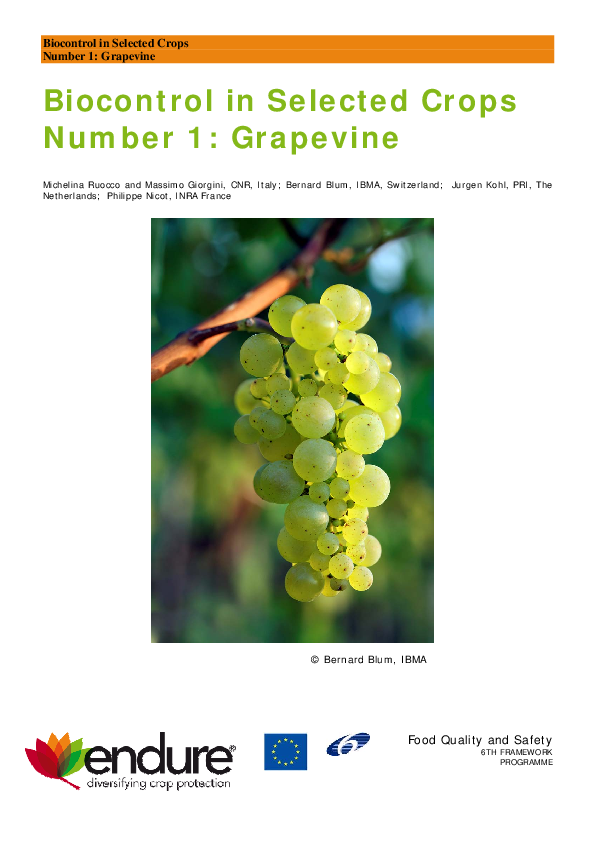 (PDF) Biocontrol in Selected Crops. Number 1: Grapevine. Leaflet ENDURE