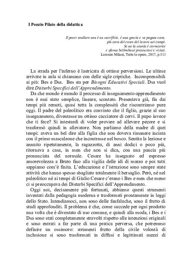 (DOC) I Ponzio Pilato della didattica