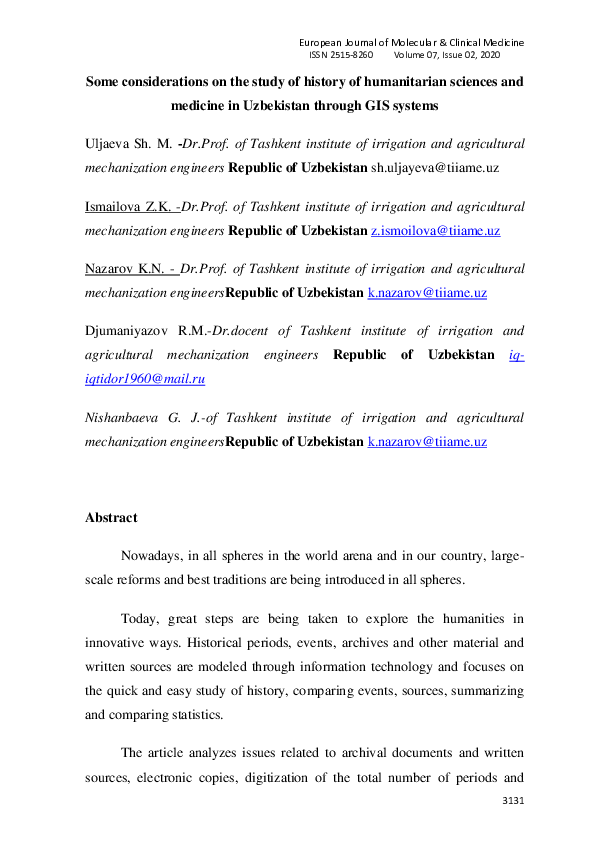(PDF) European Journal of Molecular & Clinical Medicine