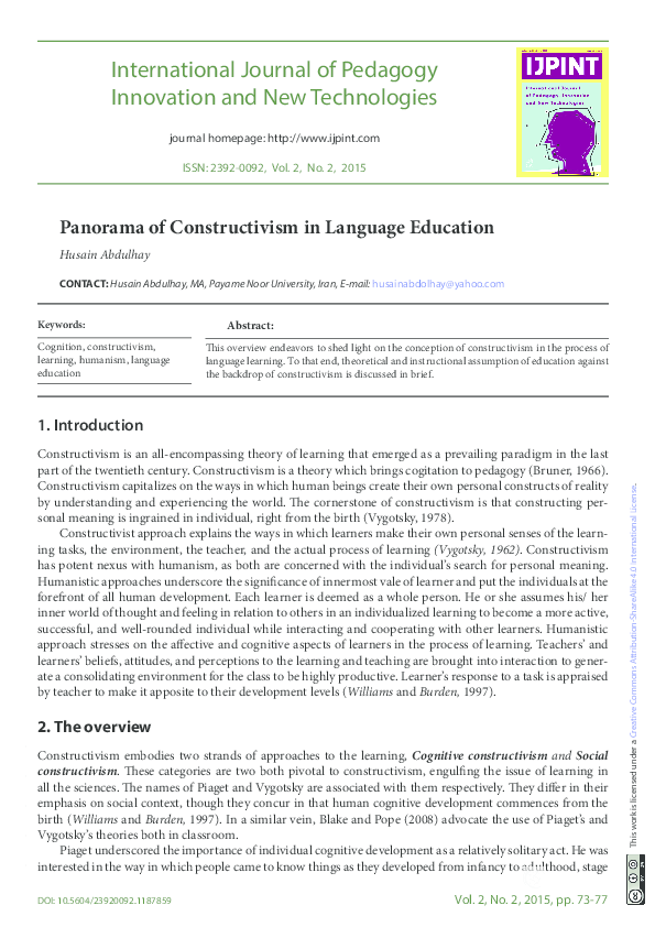(PDF) Constructivism