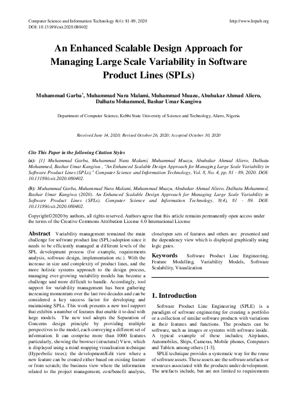 (PDF) An Enhanced Scalable Design Approach for Managing Large Scale ...