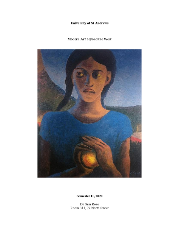 (DOC) Global Modern Art/Modern Art Beyond the West coursebook Sam