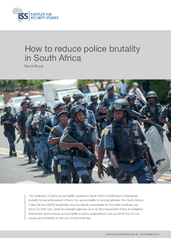 (PDF) How to reduce police brutality in South Africa
