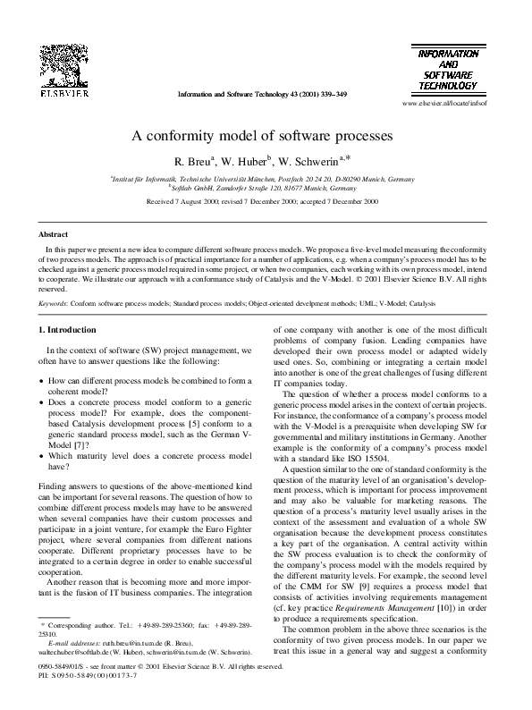 (PDF) A conformity model of software processes