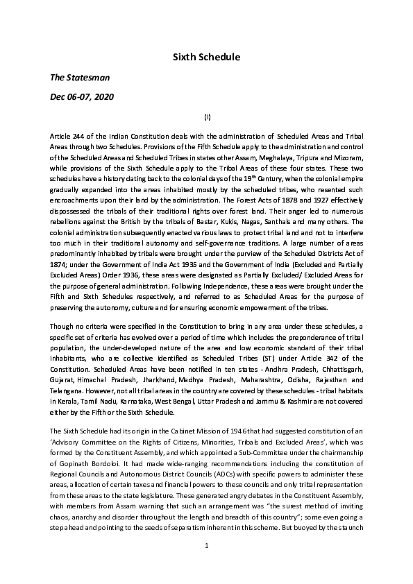 pdf-sixth-schedule-of-the-constitution-needs-a-relook