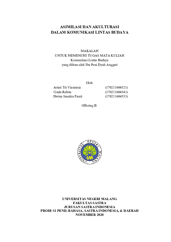 Komunikasi Lintas Budaya Research Papers Academia Edu