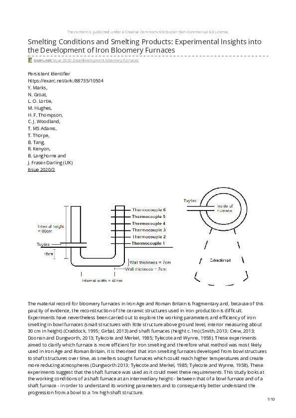 (PDF) Smelting Conditions and Smelting Products: Experimental Insights ...