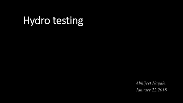 (PDF) Hydro testing
