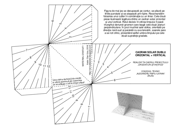 (PDF) Sablon cadran solar orizontal-vertical - API Zalau