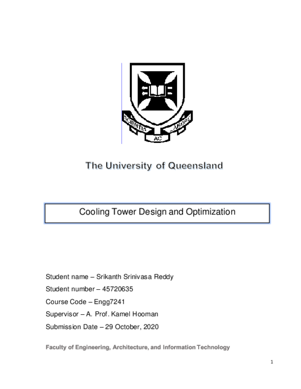 (PDF) Design and Analysis of Cooling Tower IRJET Journal Academia.edu