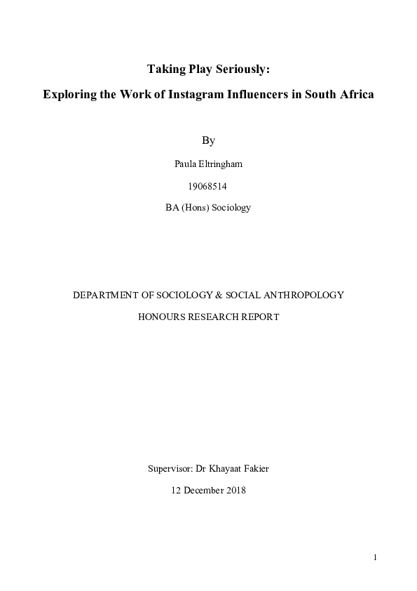(PDF) Taking Play Seriously: Exploring the Work of Instagram ...