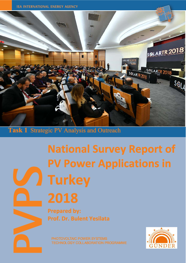 (PDF) National Survey Report of PV Power Applications in Turkey 2018
