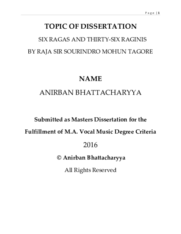 (PDF) Six Ragas and Thirty-Six Raginis by Raja Sir Sourindro Mohun Tagore
