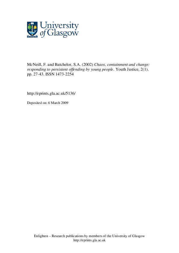 Essays youth offending image