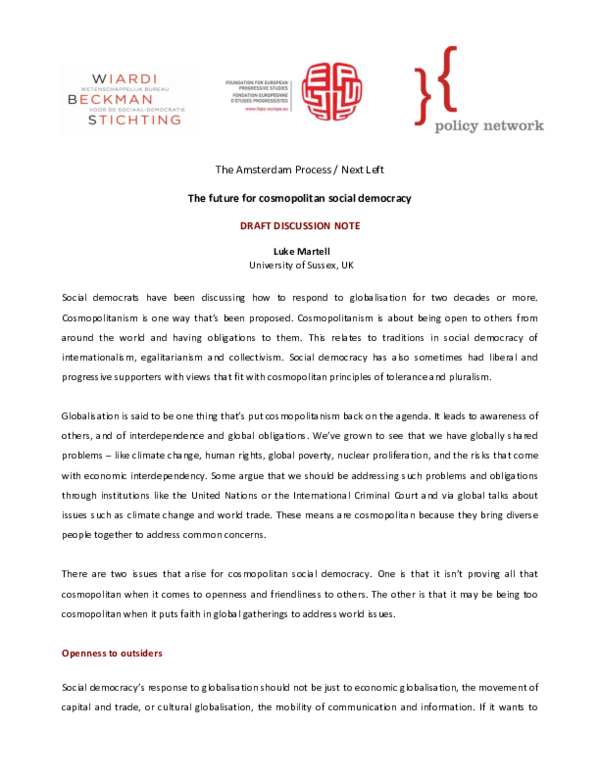 Cosmopolitan democracy essay picture
