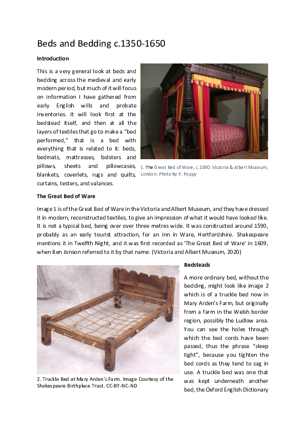 (PDF) Beds and Bedding c.13501650 Pat Poppy Academia.edu