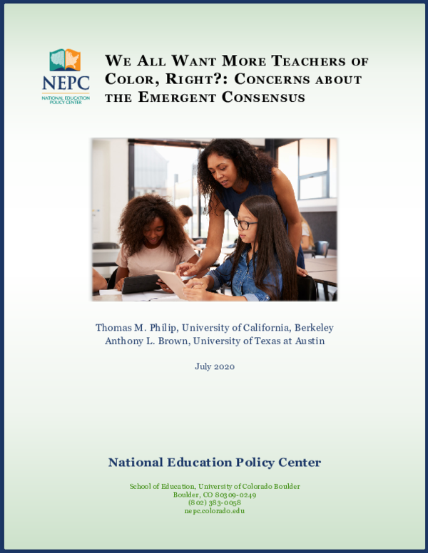 (PDF) We all want more teachers of color, right?: Concerns about the ...