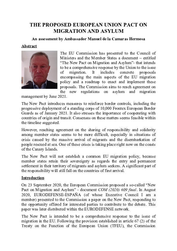 (DOC) The proposed European Union Pact on migration and asylum