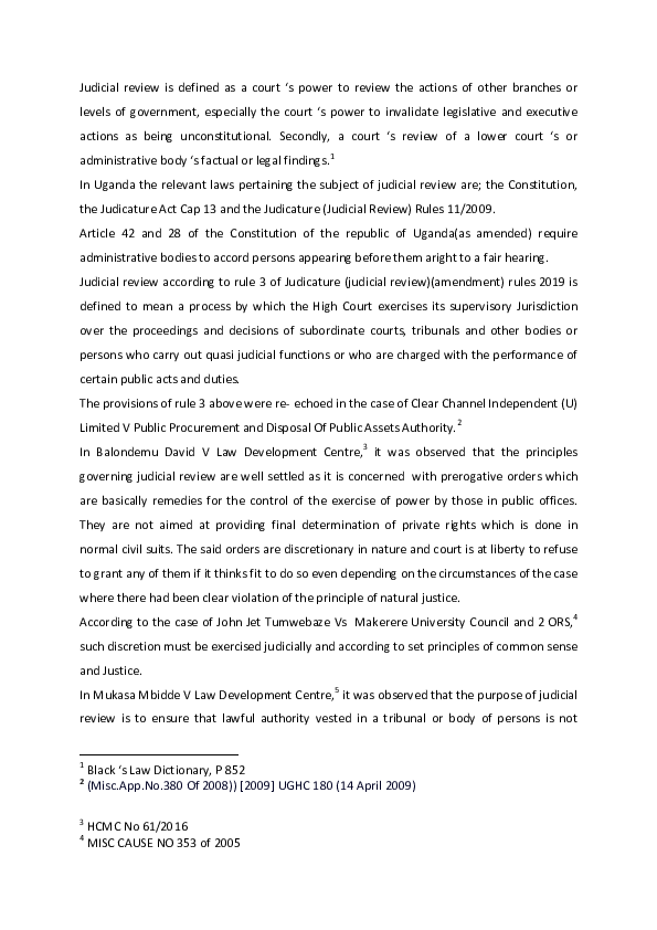 (PDF) judicial Review and Private Bodies In Uganda adiit mark Academia.edu
