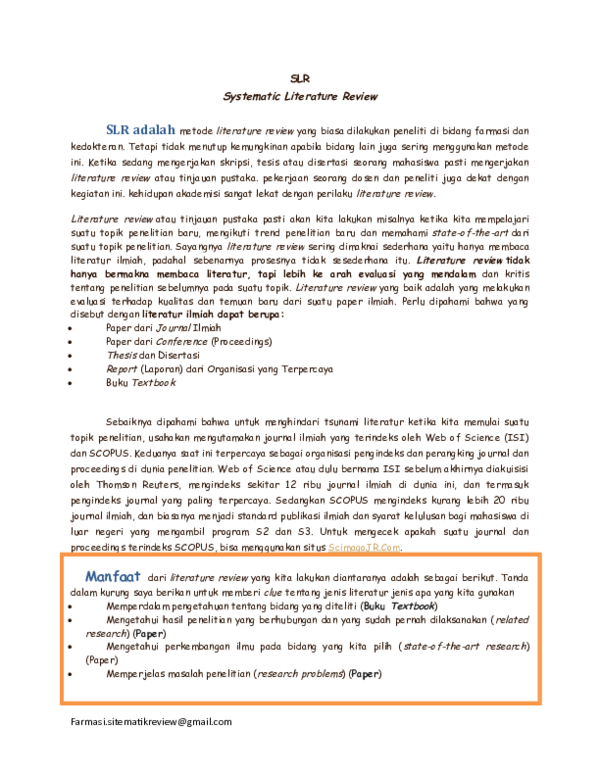 (DOC) SLR Systematic Literature Review