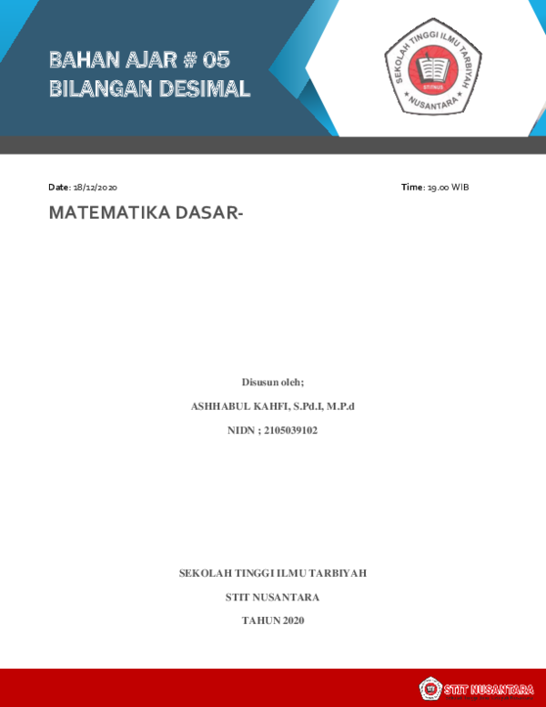 Modul#05_ Bilangan Desimal (Matematika Dasar)