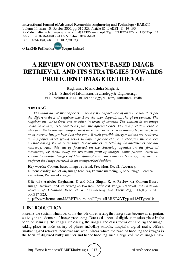 (PDF) A Review on Content-Based Image Retrieval and its Strategies ...