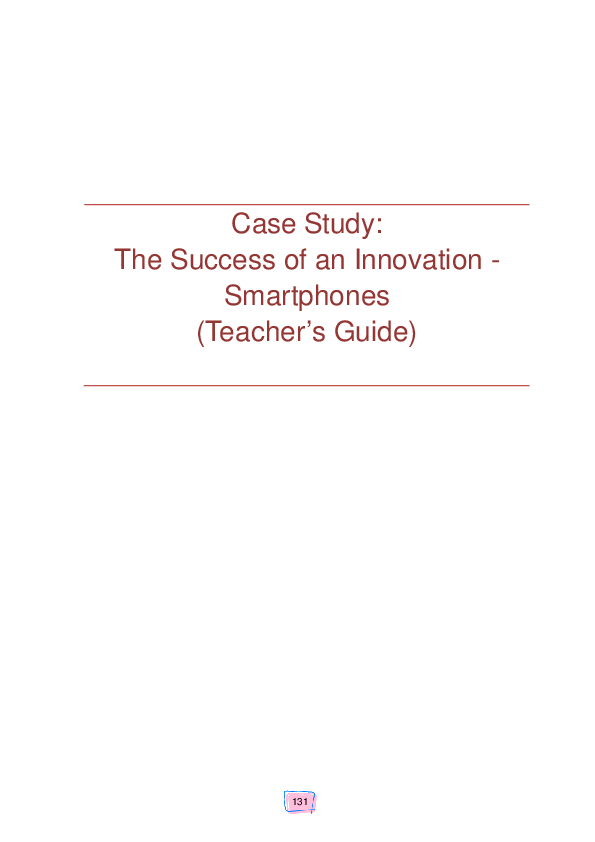 (PDF) Case Study: The Success of an Innovation - Smartphones (Teacher's ...