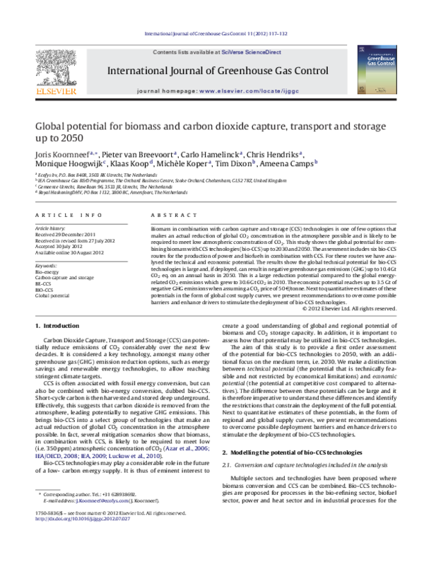 (PDF) Global potential for biomass and carbon dioxide capture ...