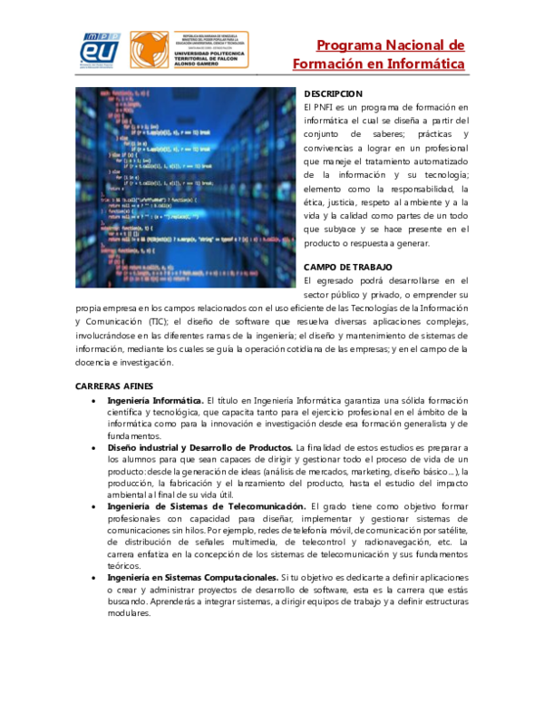 (PDF) Programa Nacional de Formación en Informática