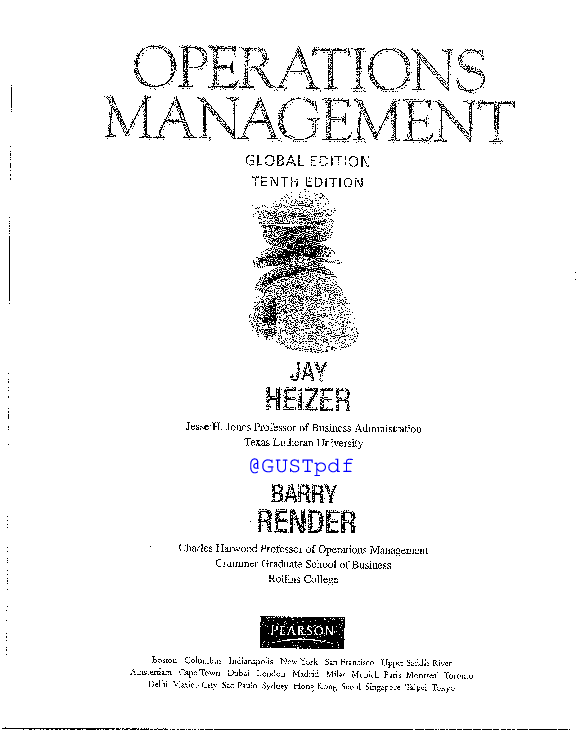 operations management jay heizer 10th edition pdf free download