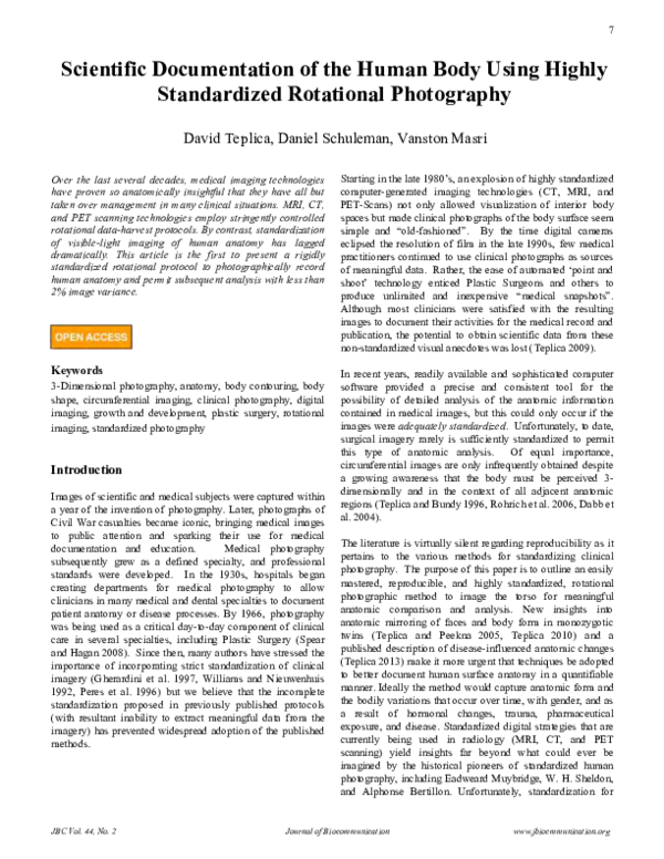 (PDF) Scientific Documentation of the Human Body Using Highly ...