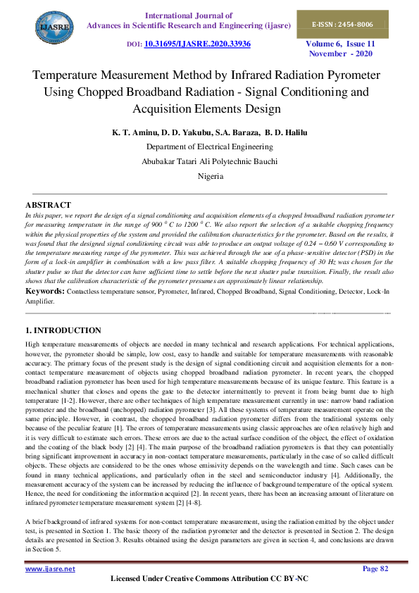 (PDF) Temperature Measurement Method by Infrared Radiation Pyrometer ...