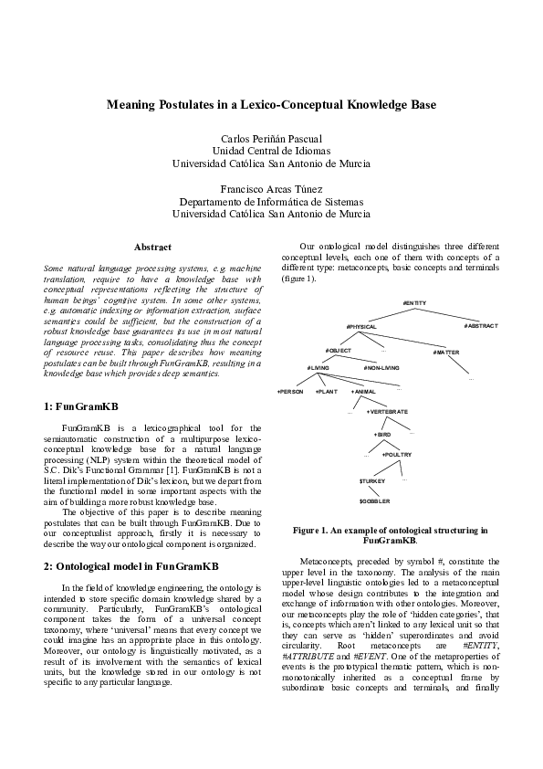  pdf meaning postulates in a lexico conceptual knowledge base carlos peri n pascual 