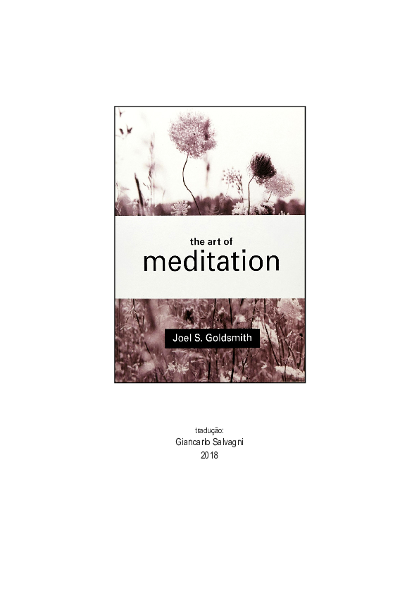 (PDF) Joel S. Goldsmith - A Arte de Meditar