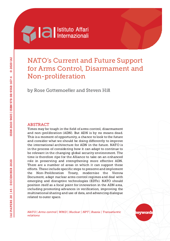 (PDF) NATO's Current and Future Support for Arms Control, Disarmament ...
