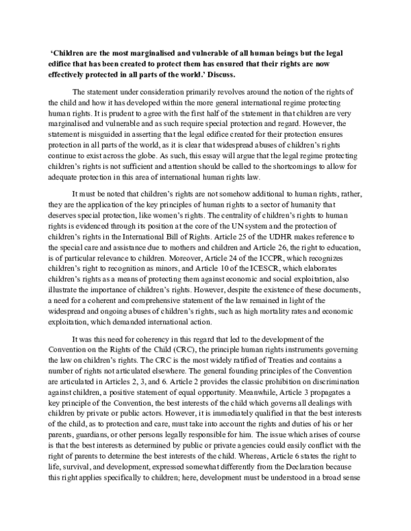 (DOC) Children;s Rights