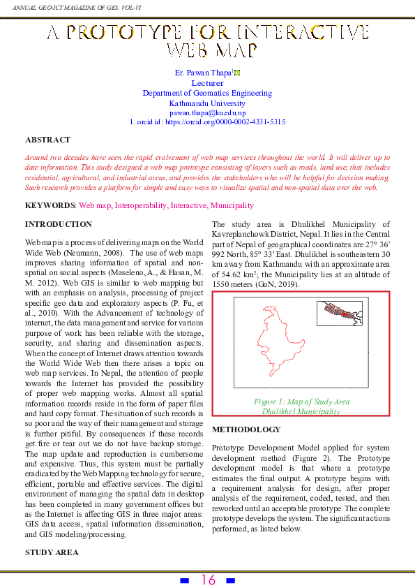 (PDF) A Prototype for Interactive Web Map