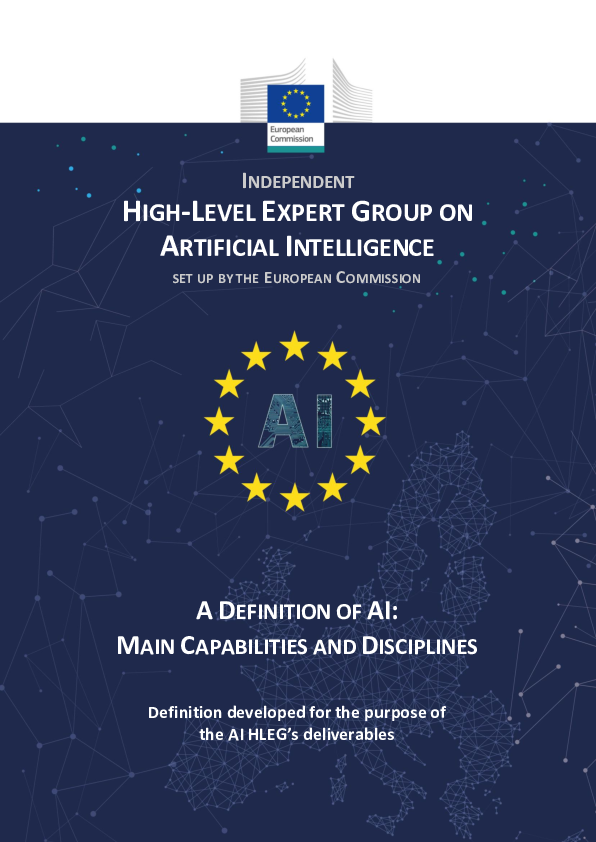 (PDF) HIGHLEVEL EXPERT GROUP ON ARTIFICIAL INTELLIGENCE SET UP BY THE EUROPEAN COMMISSION A