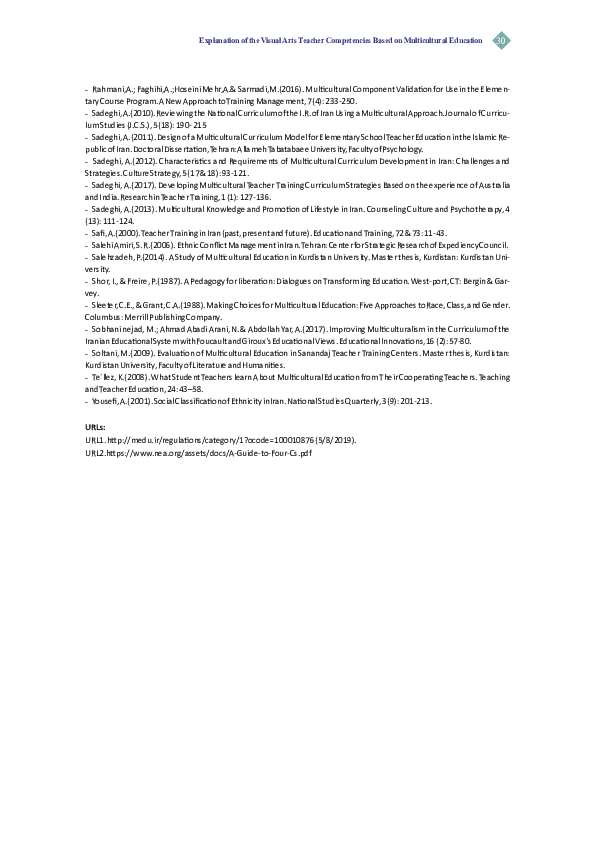  PDF Explanation Of The Visual Arts Teacher Competencies Based On