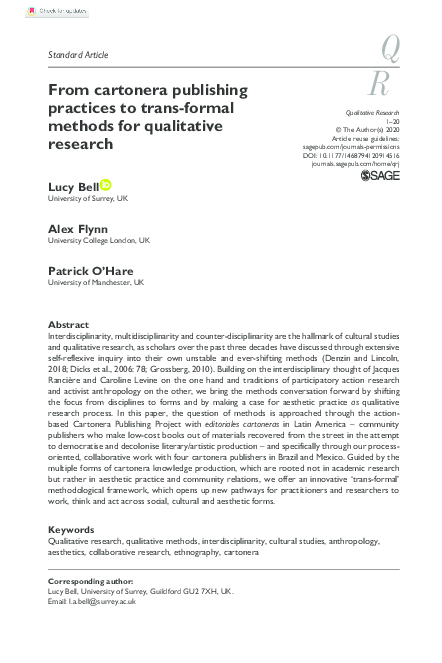 (PDF) From cartonera publishing practices to trans-formal methods for ...