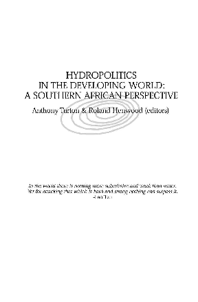 (PDF) Development of international water law and the UN Watercourse ...
