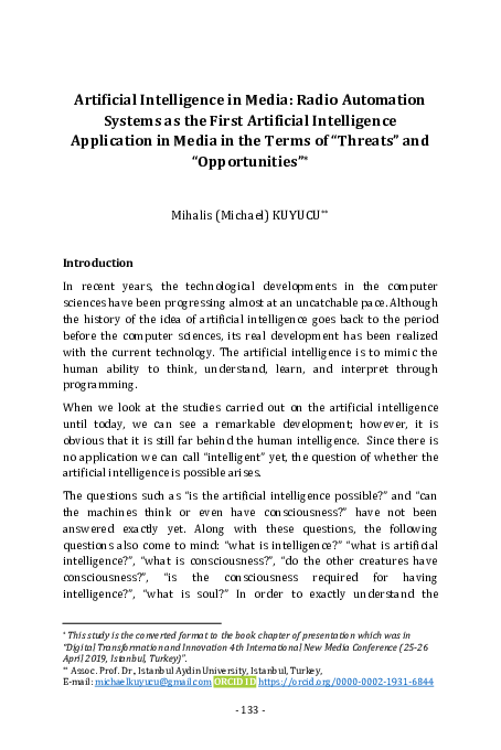 (PDF) Artificial Intelligence in Media: Radio Automation Systems as the ...