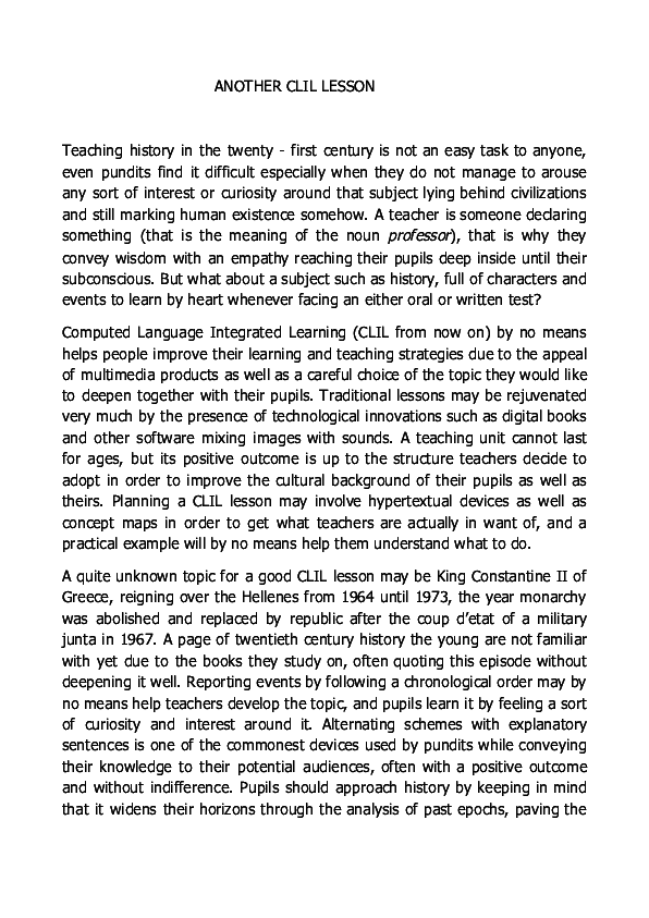 (PDF) ANOTHER CLIL LESSON