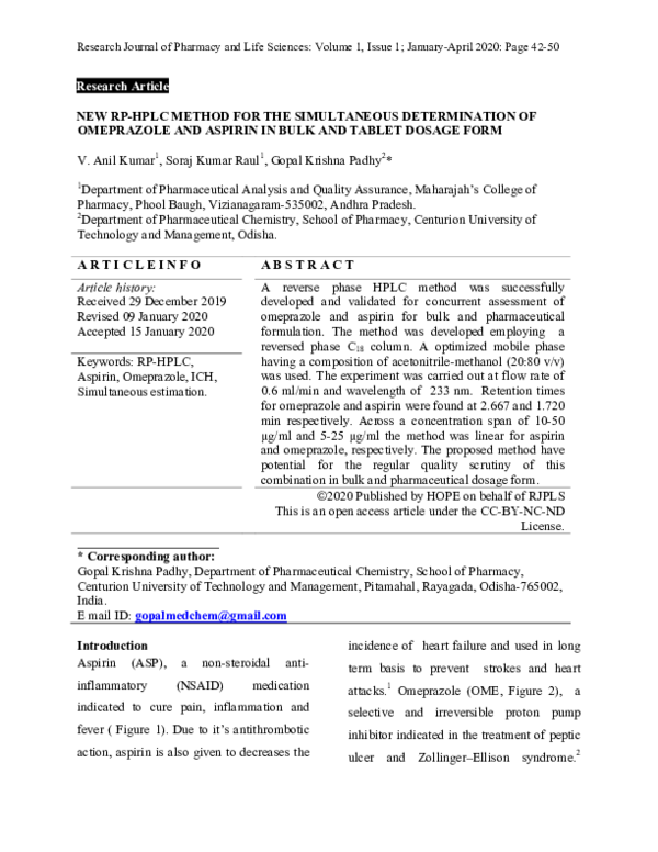 Omeprazole research paper image