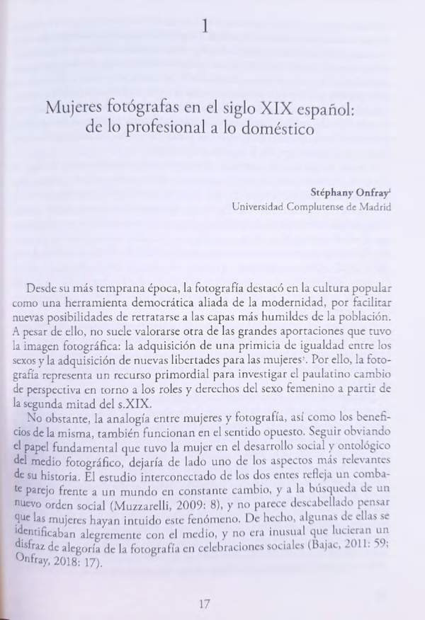 (PDF) Mujeres fotógrafas en el siglo XIX español: de lo profesional a ...