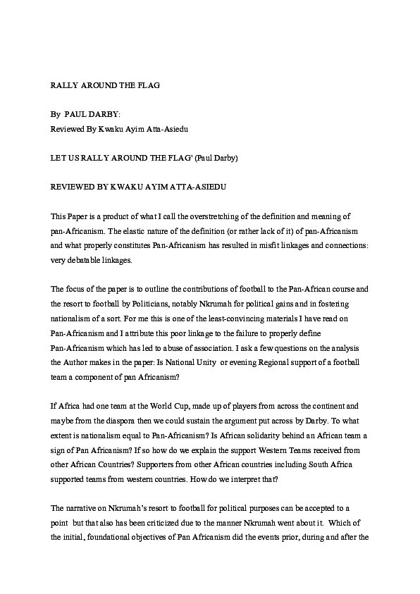 (PDF) RALLY AROUND THE FLAG Kwaku A . AttaAsiedu Academia.edu