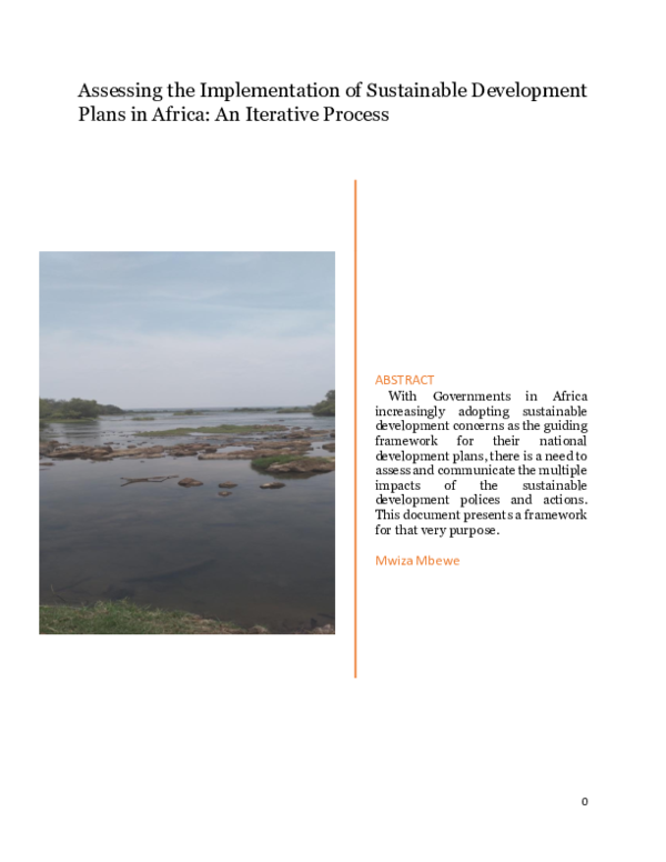 (PDF) Assessing the Implementation of Sustainable Development Plans in ...