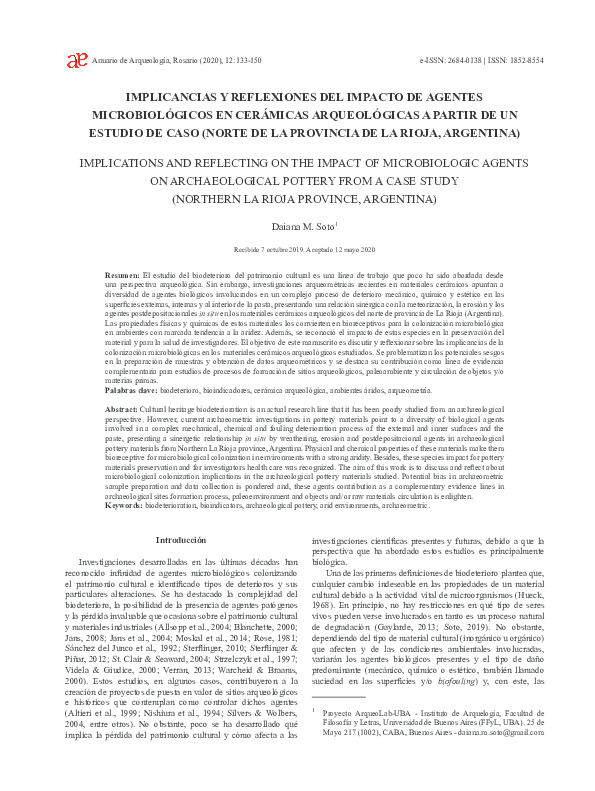 Biodeterioration Od Cultural Heritage Research Papers Academia Edu